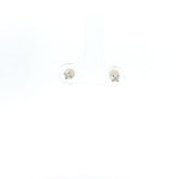 14k White Gold .10ct H SI1 Round Diamond  Baby Stud Earrings